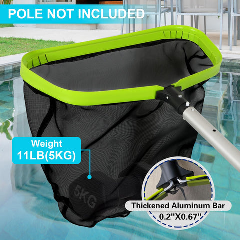 Sepetrel handle fits standard pool poles for quick setup and use.