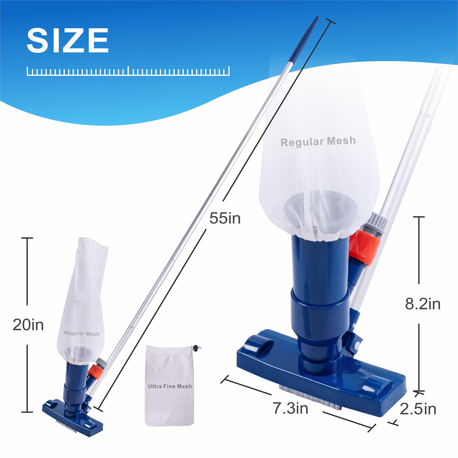 Sepetrel pond and fountain cleaner illustrating venturi suction