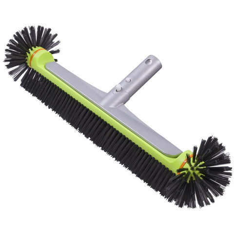 Sepetrel pool brush head with hemispherical bristles for corner cleaning