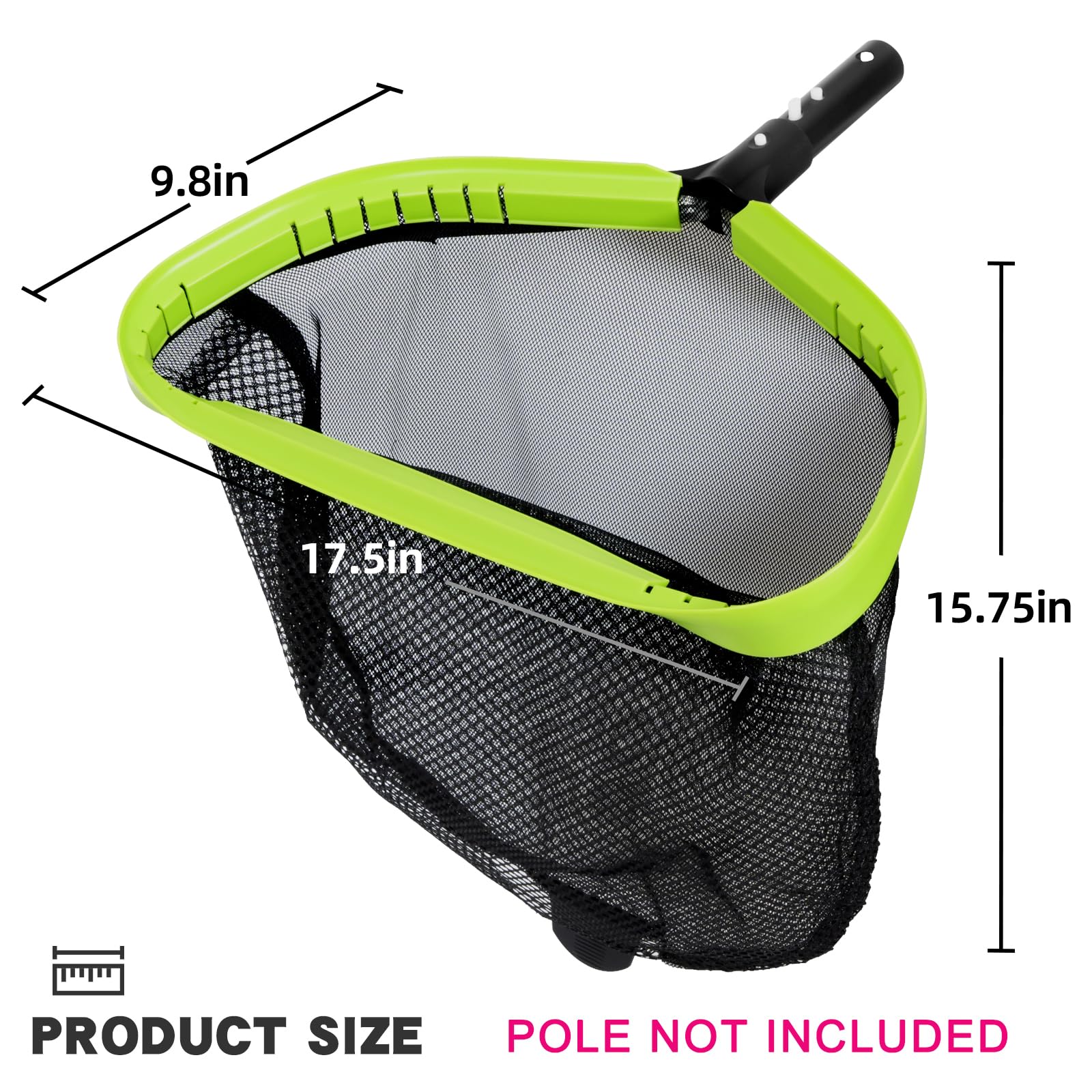 Sepetrel pool net handle compatible with standard poles