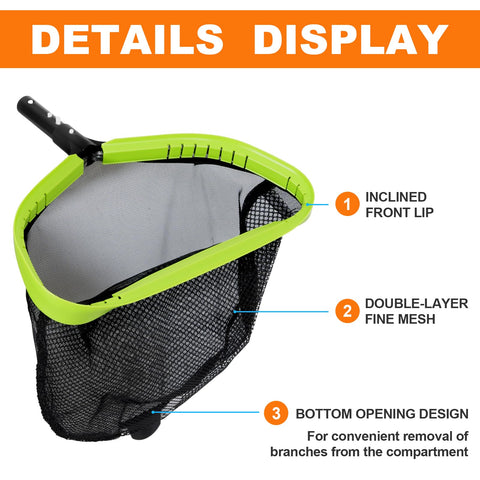 Sepetrel pool net heavy-duty aluminum frame for durability