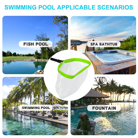 Sepetrel pool net image notes pole not included in packaging.