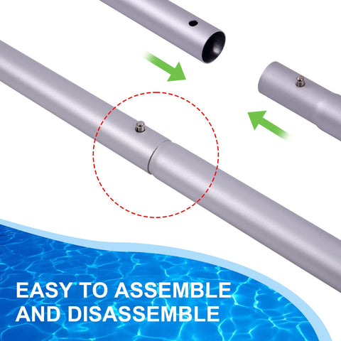 Sepetrel pool pole adjustable length helps reach corners and stairs