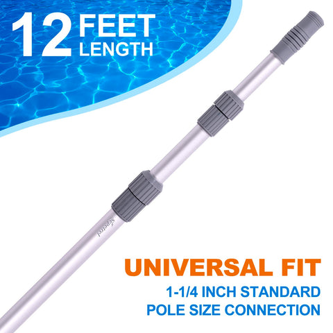 Sepetrel pool pole with oxidized finish adds sleek, durable style.