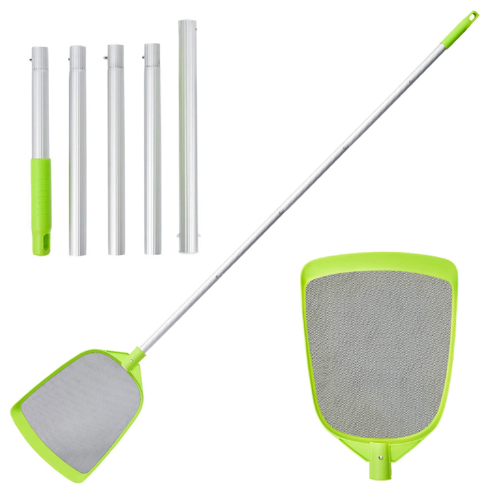 Sepetrel pool skimmer net with 72-inch pole for quick debris removal in pools