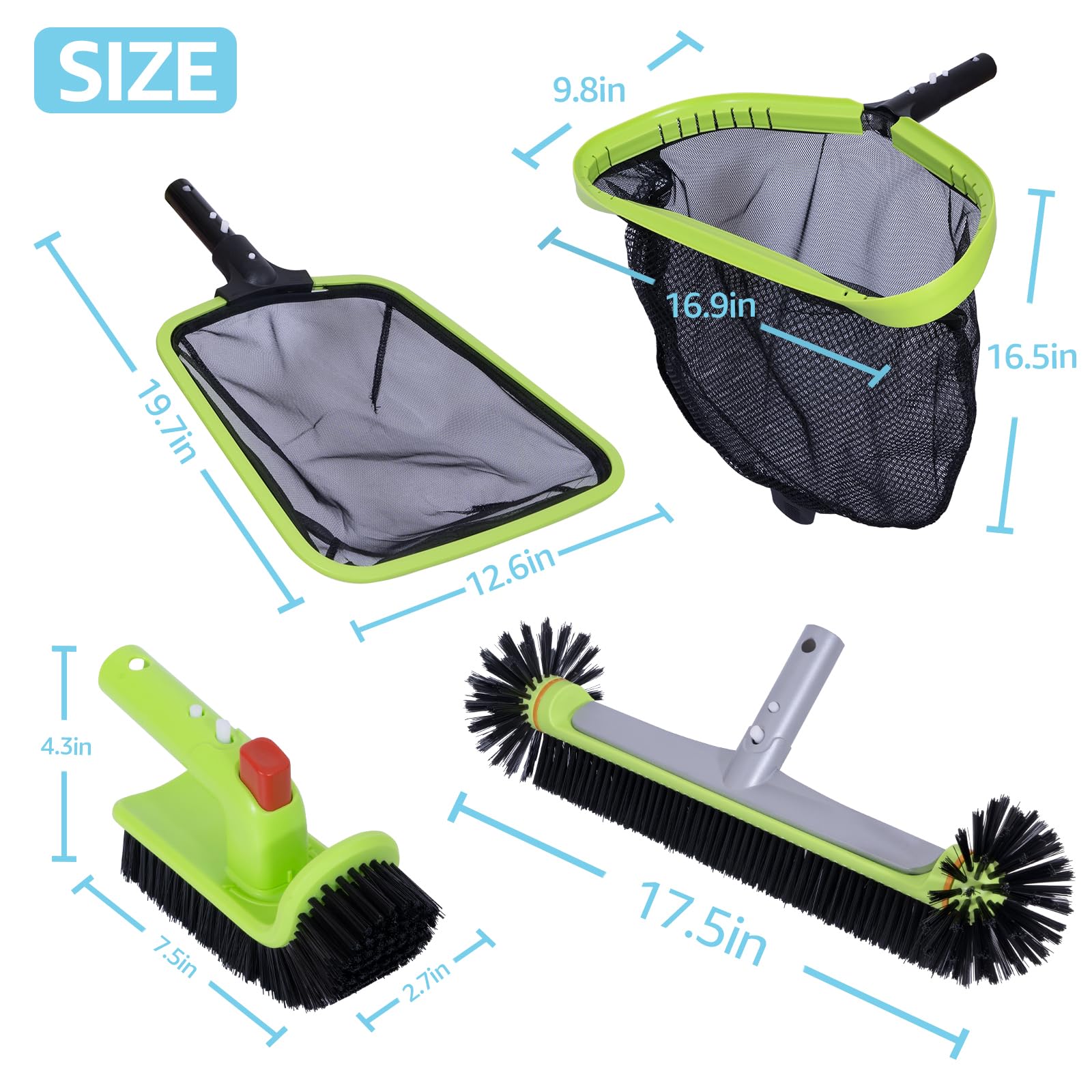 Sepetrel professional pool cleaning kit provides a versatile, pole-free cleaning solution.