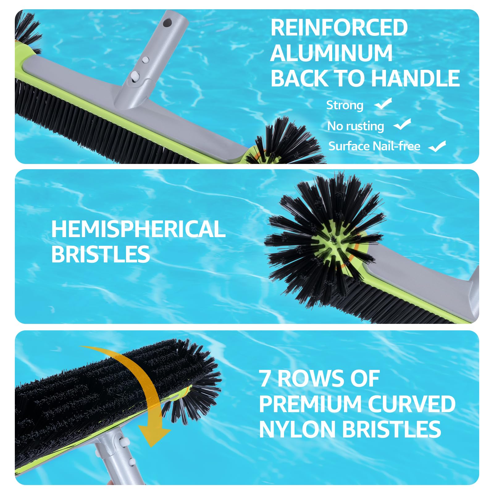 Sepetrel rotatable hand scrub brush cleans hard-to-reach areas with a simple turn.