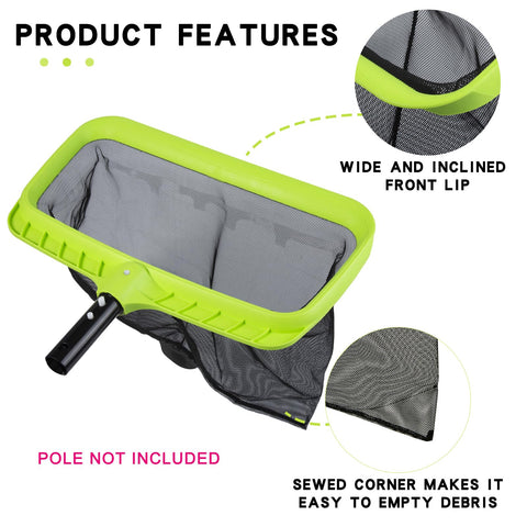 Sepetrel leaf skimmer corner-sewn design for quick debris disposal
