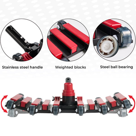 Sepetrel swivel handle enables smooth 180-degree turns during cleaning.
