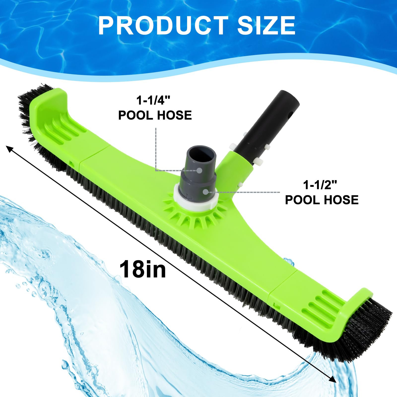 Sepetrel swivel hose connector prevents hose kinking during pool cleaning.