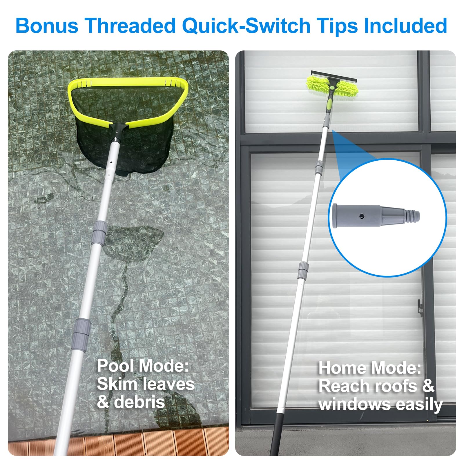 Sepetrel universal 1 1/4 inch connection for standard pool tools