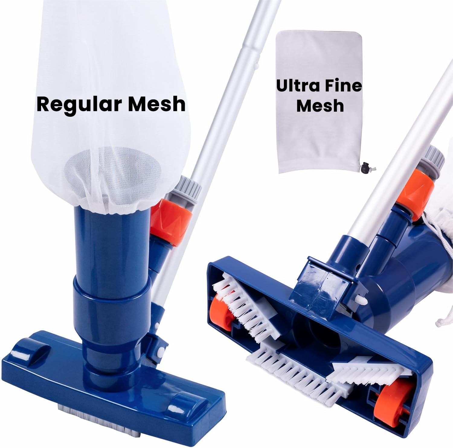 Sepetrel upgraded pool jet vacuum brush for debris removal on pool surfaces