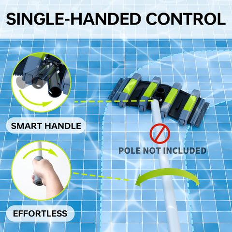 Sepetrel weighted flexible body keeps contact with the pool floor