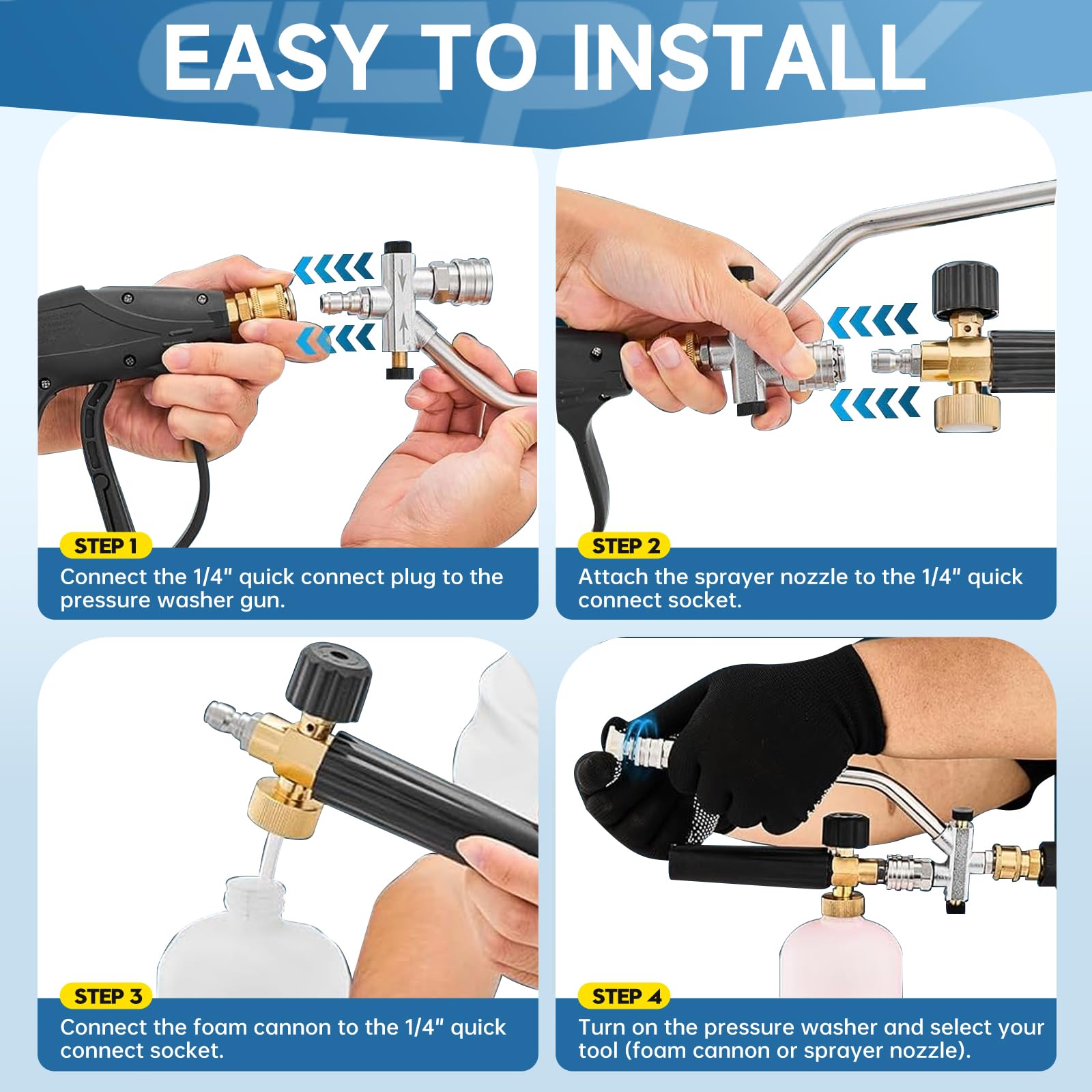 SEPLY M22-14mm fitting supports broad compatibility with many washers.