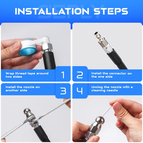 SEPLY quick-connect plug speeds up setup and teardown.