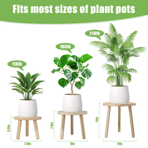 SEQUEDA medium 7.9-inch plant stand ideal for mid-size pots and grouped displays.
