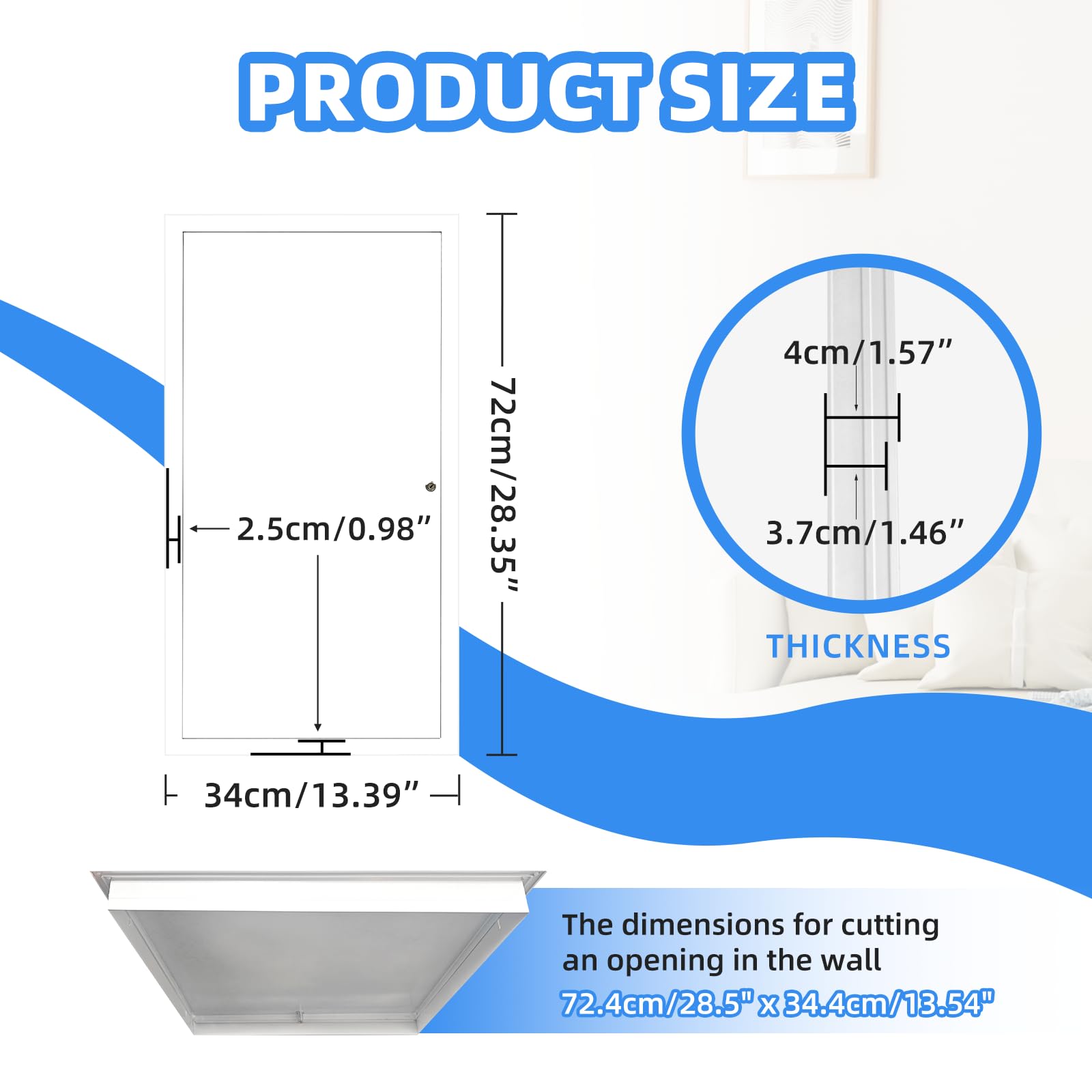 SERABETTO 1MM thickened aluminum structure for durable attic access.