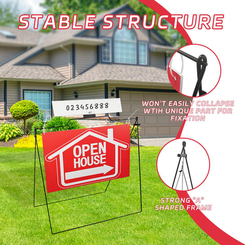 SERABETTO anti-collapse A-Frame feature keeps signs stable in windy conditions.