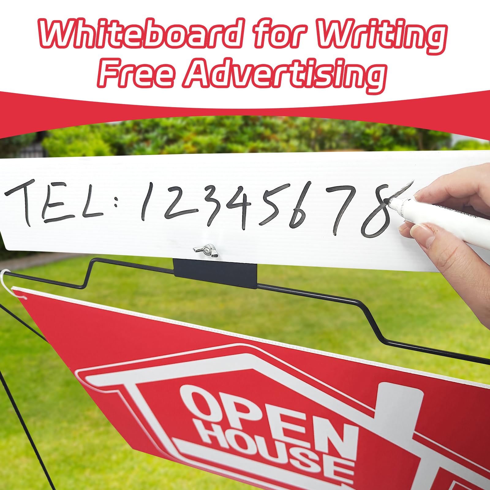 SERABETTO portable open house signage remains easy to transport for multiple showings.