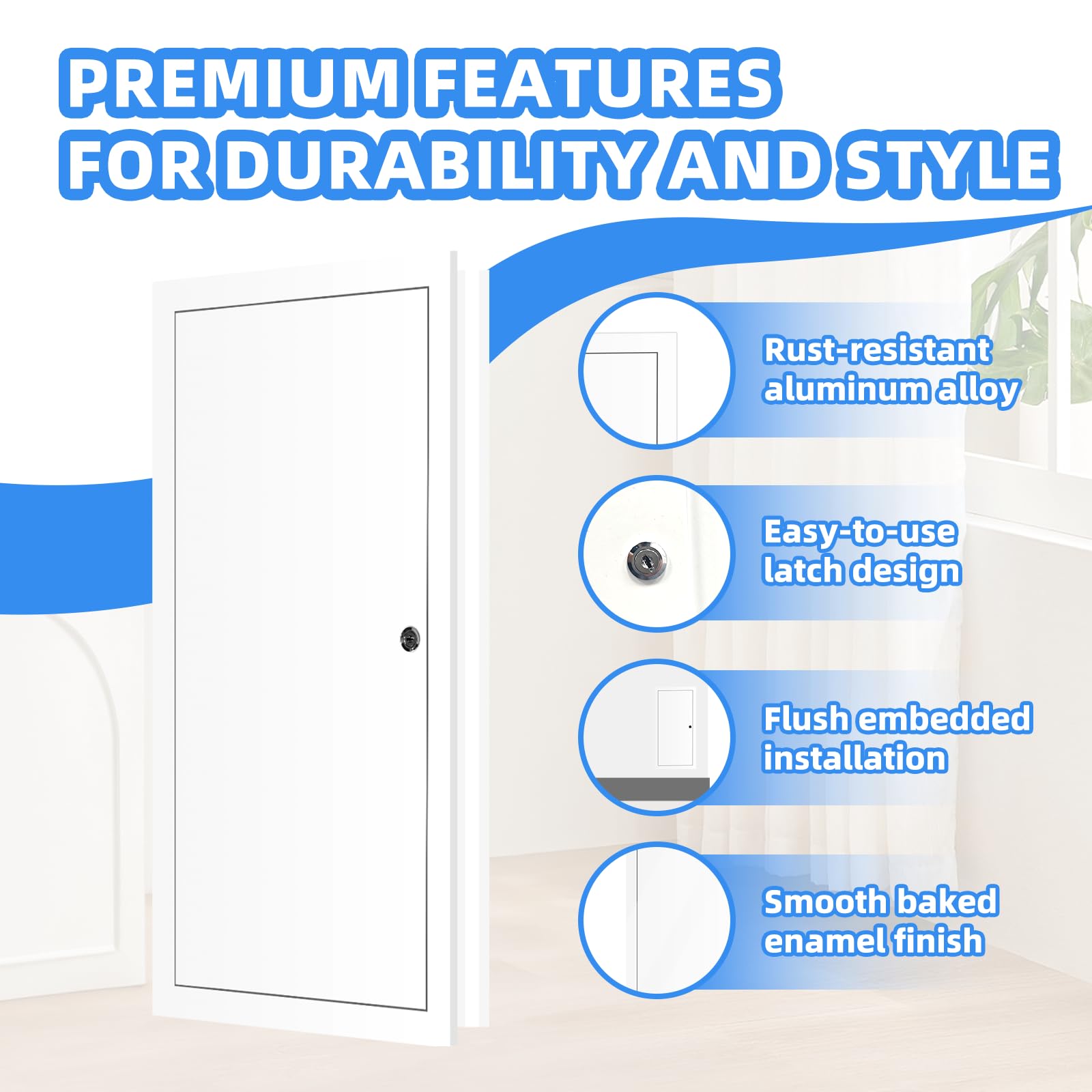 SERABETTO rust-resistant finish ensures long-lasting performance in moist spaces.