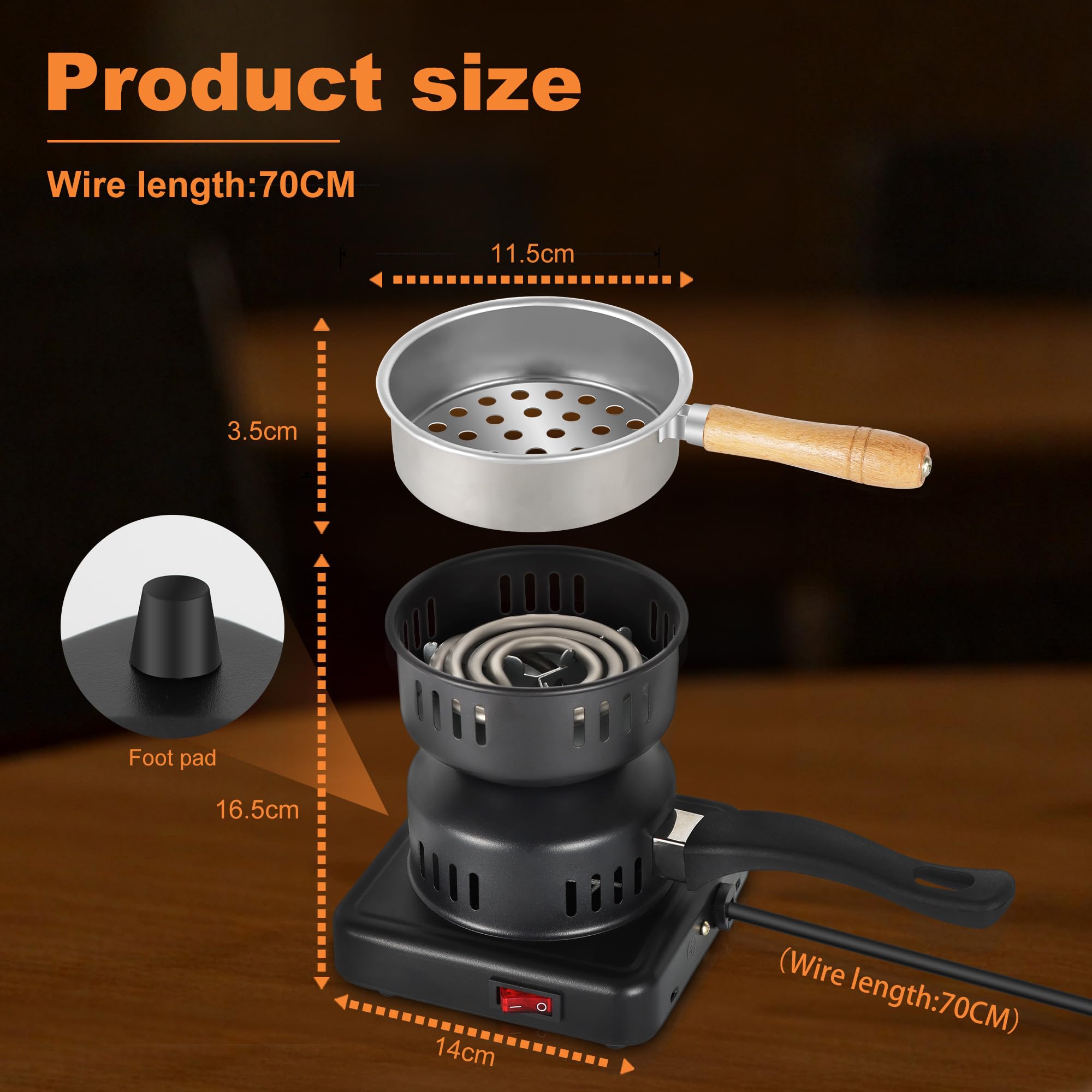 SERdeerCH electric stove for hookah, easy setup on balcony and indoor spaces.