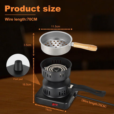 SERdeerCH electric stove for hookah, easy setup on balcony and indoor spaces.