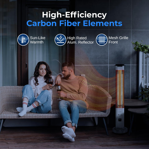 SereneLife heater features an aluminum reflector for focused warmth