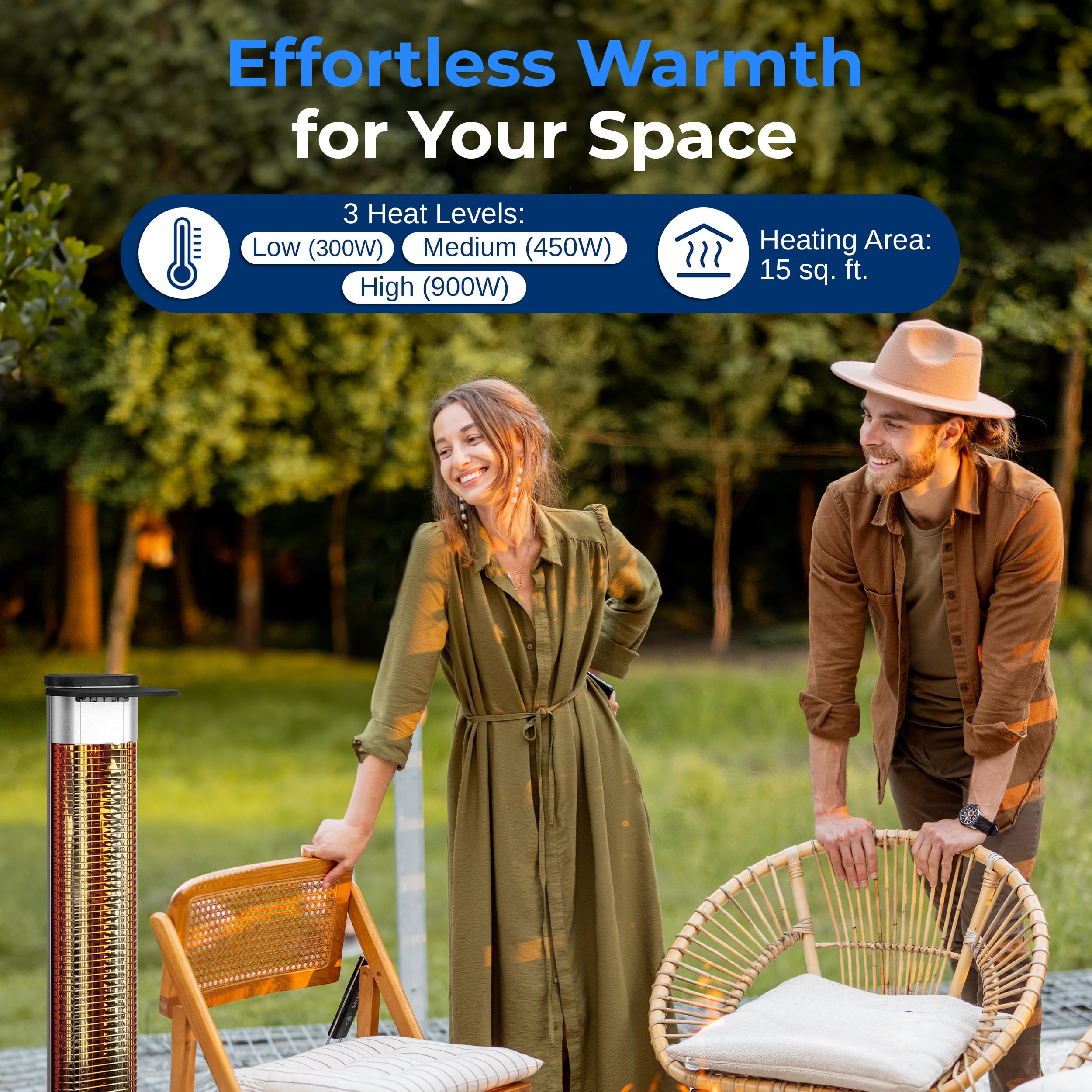 SereneLife outdoor heater includes safety features for family gatherings