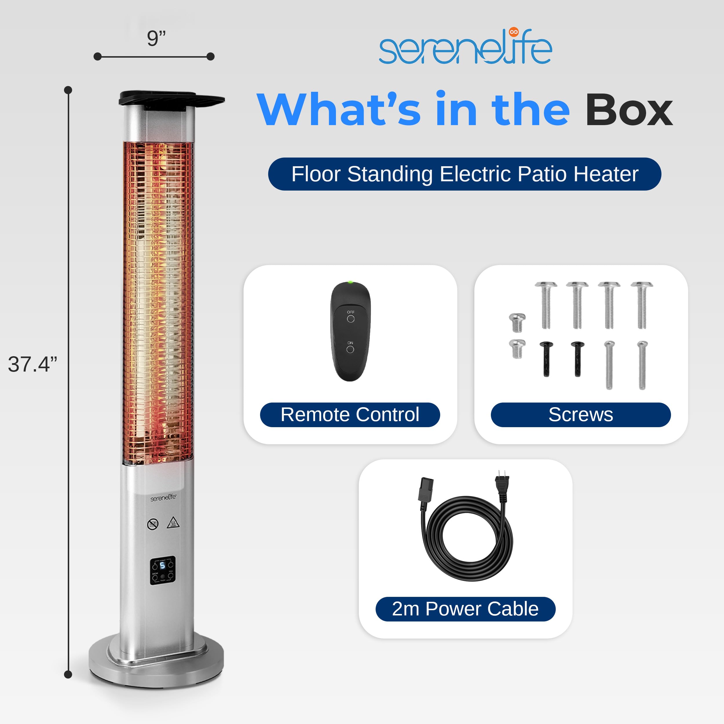 SereneLife standing heater blends style with reliable warmth for patios