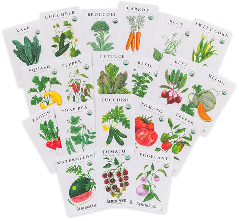 Sereniseed basil seeds pack 20 varieties for easy patio herb garden