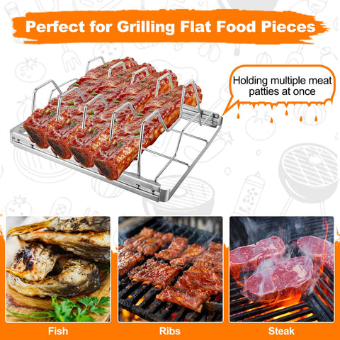 Rib rack disassembled for thorough dishwasher-safe cleaning