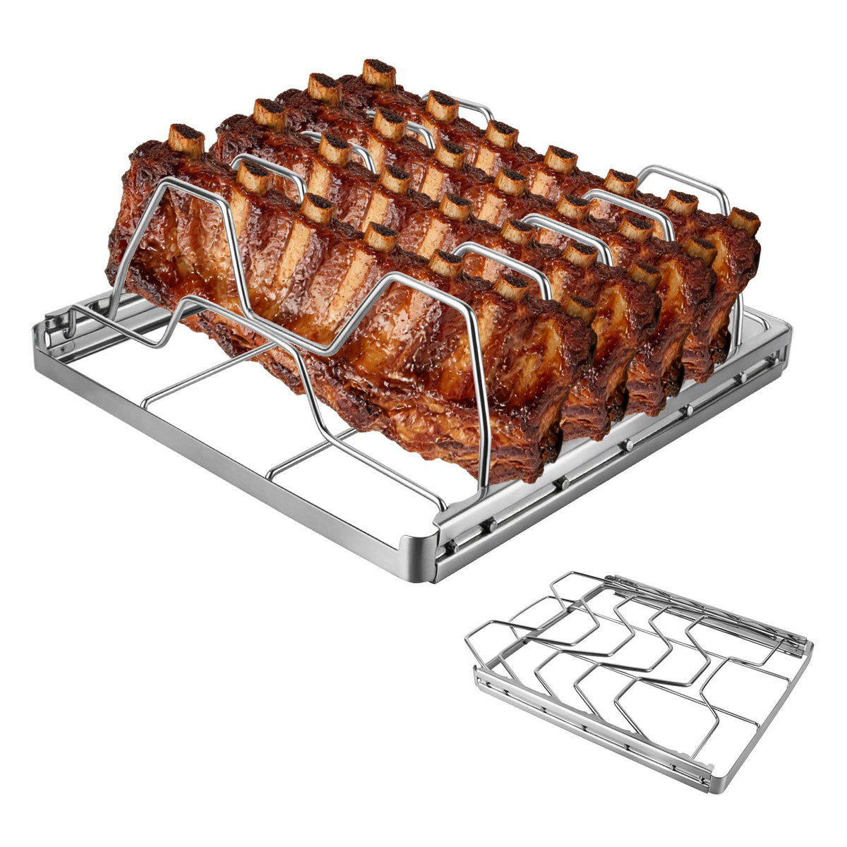 Seropy rib rack folded profile, compact storage for travel