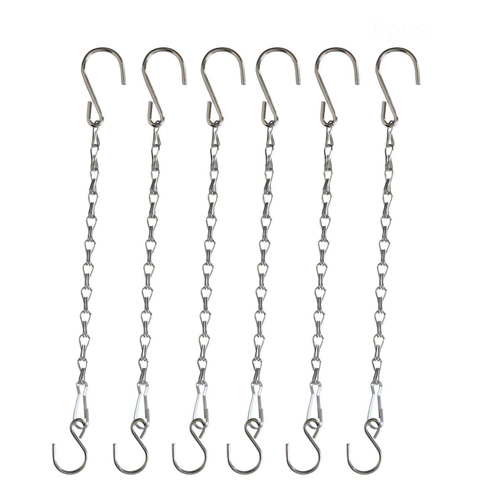 Sersberg 11-inch silver hanging chain supports indoor potted plants.