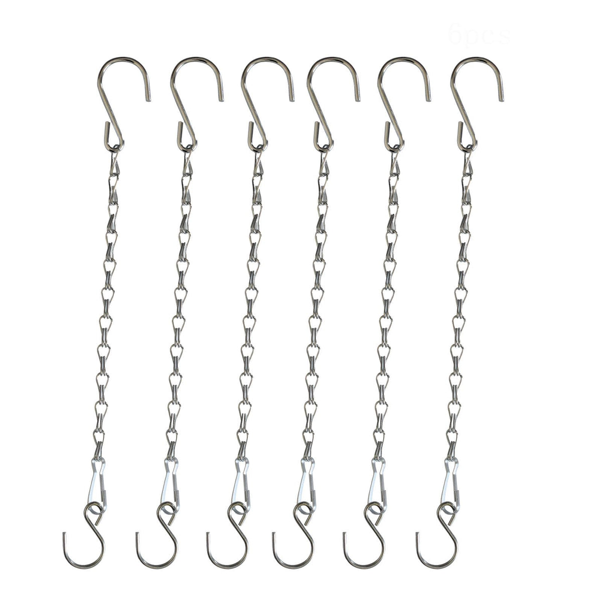 Sersberg 11-inch silver hanging chain supports indoor potted plants.