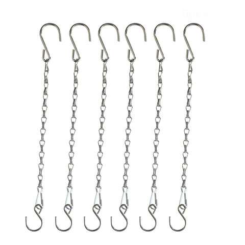 Sersberg 11-inch silver hanging chain supports indoor potted plants.