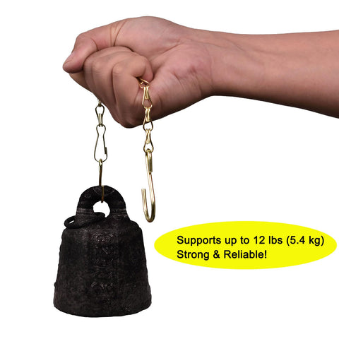 Sersberg gold outdoor hanging chain illustrates weather-resistant design for wind chimes