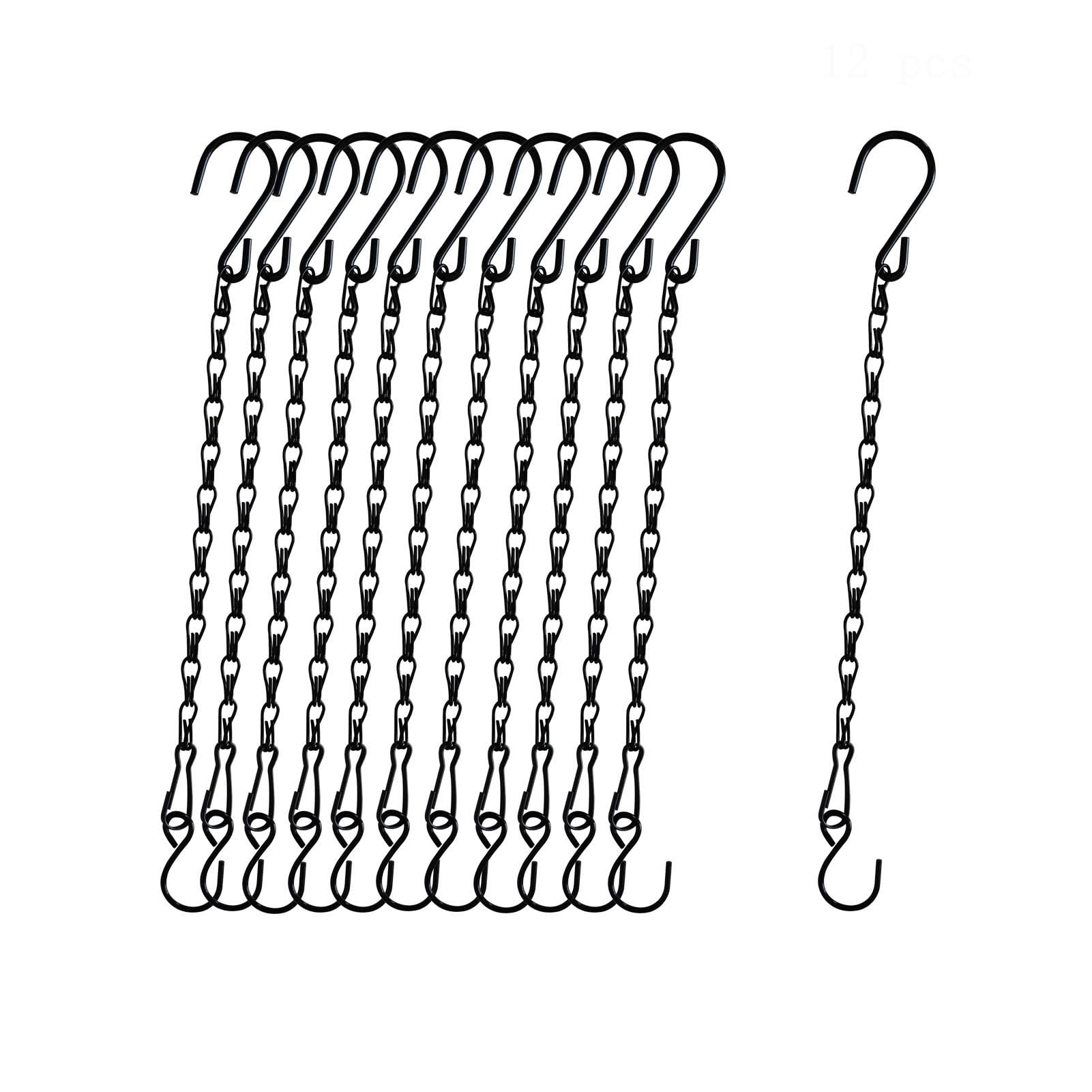 Sersberg hanging chain 11inch black for sturdy plant displays and space-saving setups.