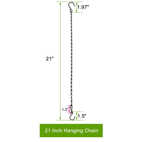 Sersberg chain with large S-hooks secures pots easily.