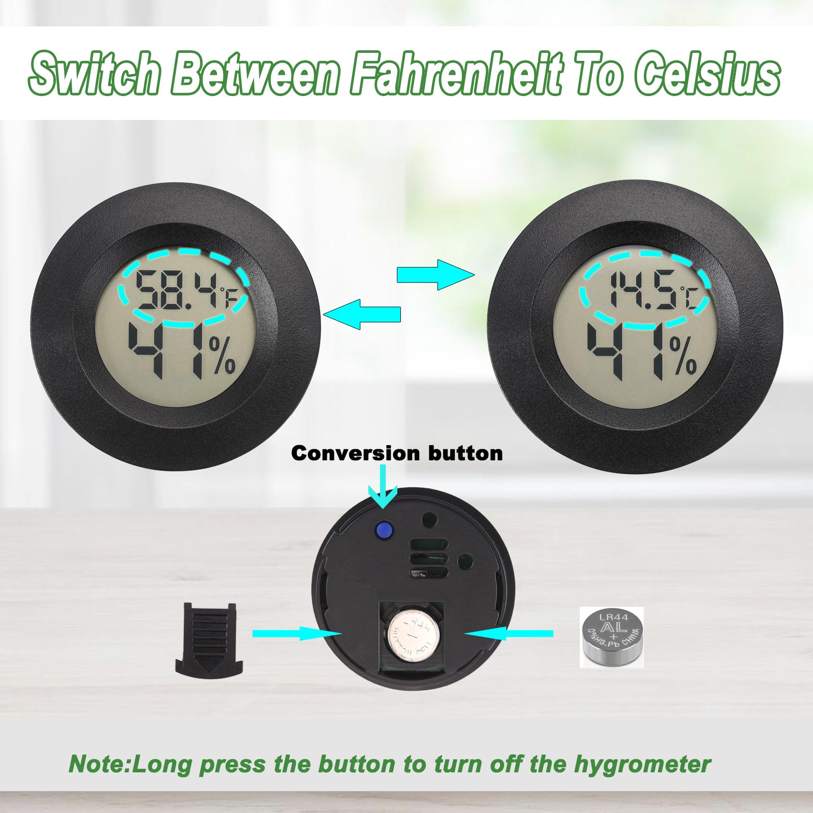 Serundo Auto mini hygrometer pack-3 enables outdoor tracking in garden areas