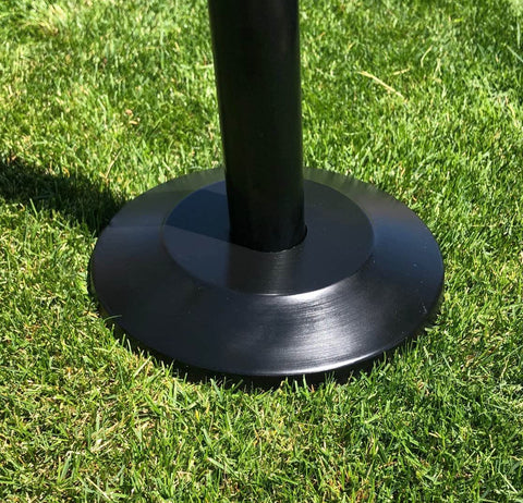 Service First flash collar base on flagpole demonstrates secure, easy installation.