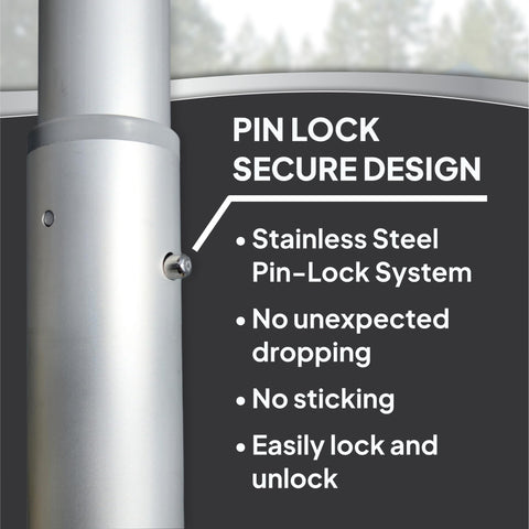 Service First Silver 2 7/8 inch diameter Secure-Lock telescoping system.
