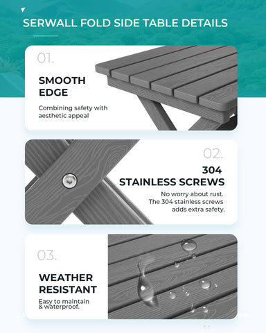 SERWALL indoor-outdoor table complements porches and living rooms.