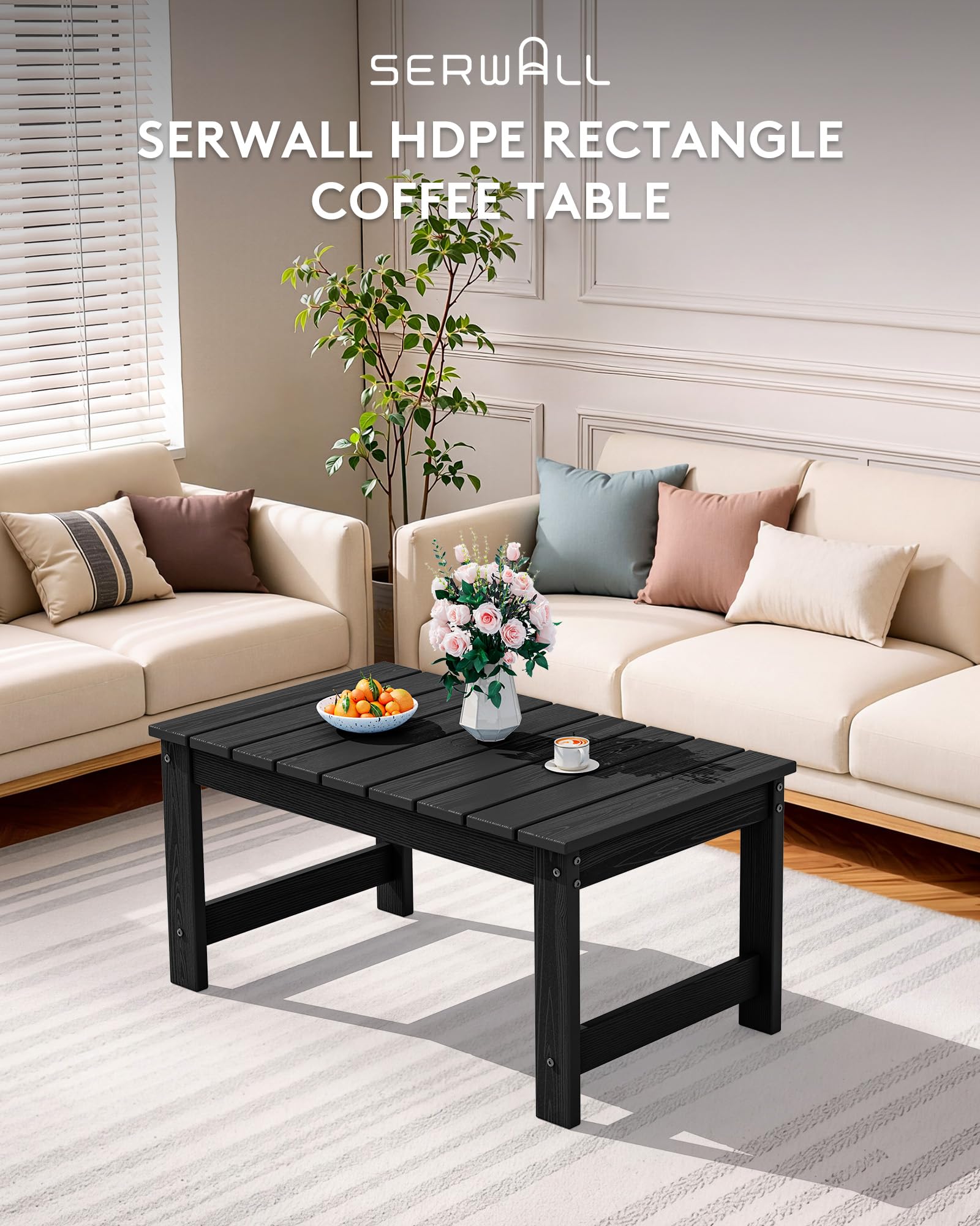 Sturdy I-beam construction on SERWALL supports up to 300 pounds