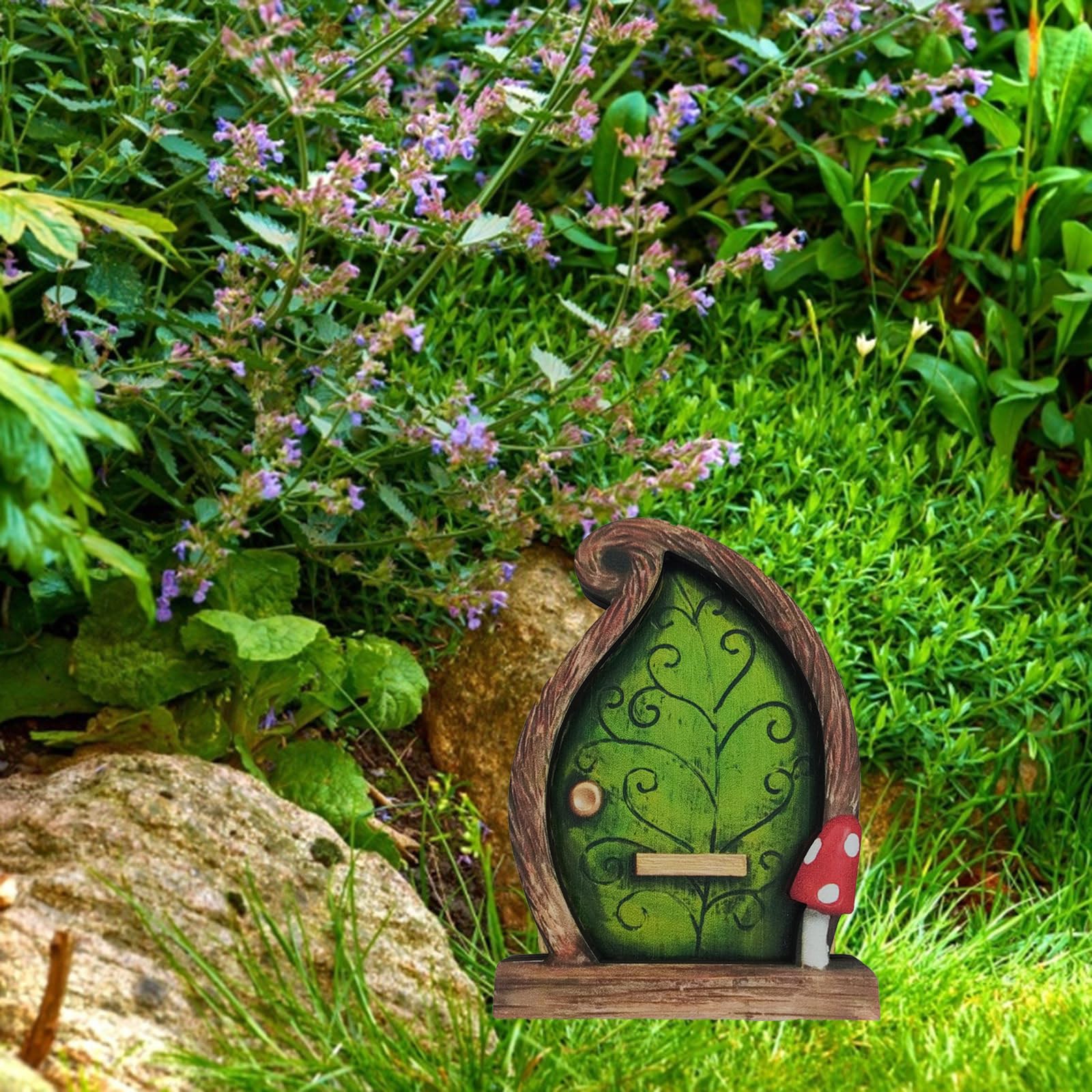 SETOFI Garden decor expands imagination on tree trunks.