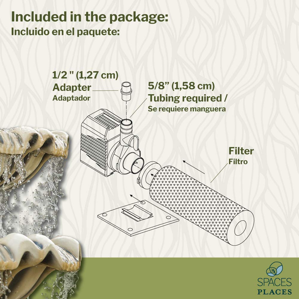Seuenelf DP430 pump with foam-filter helps maintain clean water with easy maintenance