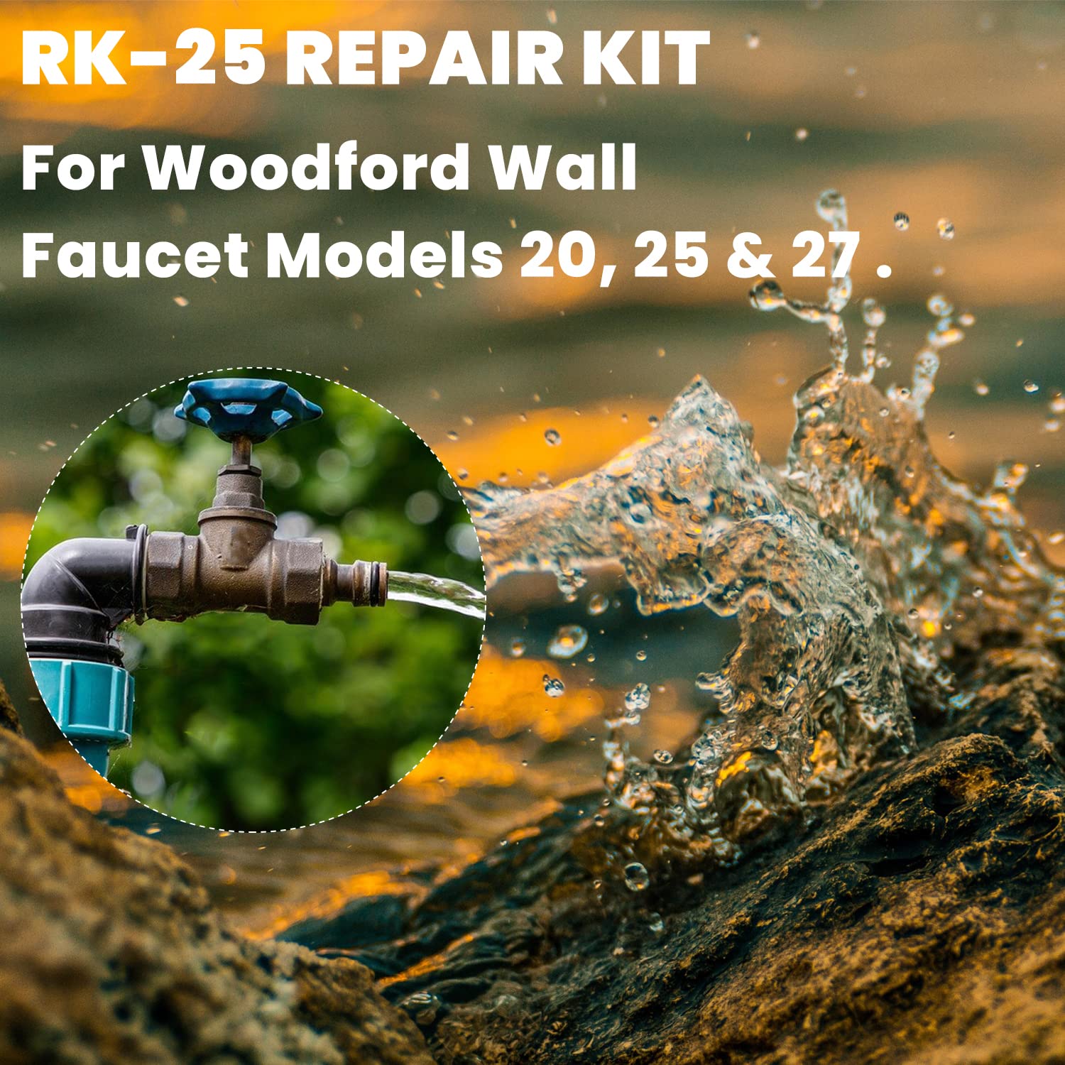 Sevencow RK-25 metal wheel handle detail for secure faucet operation.
