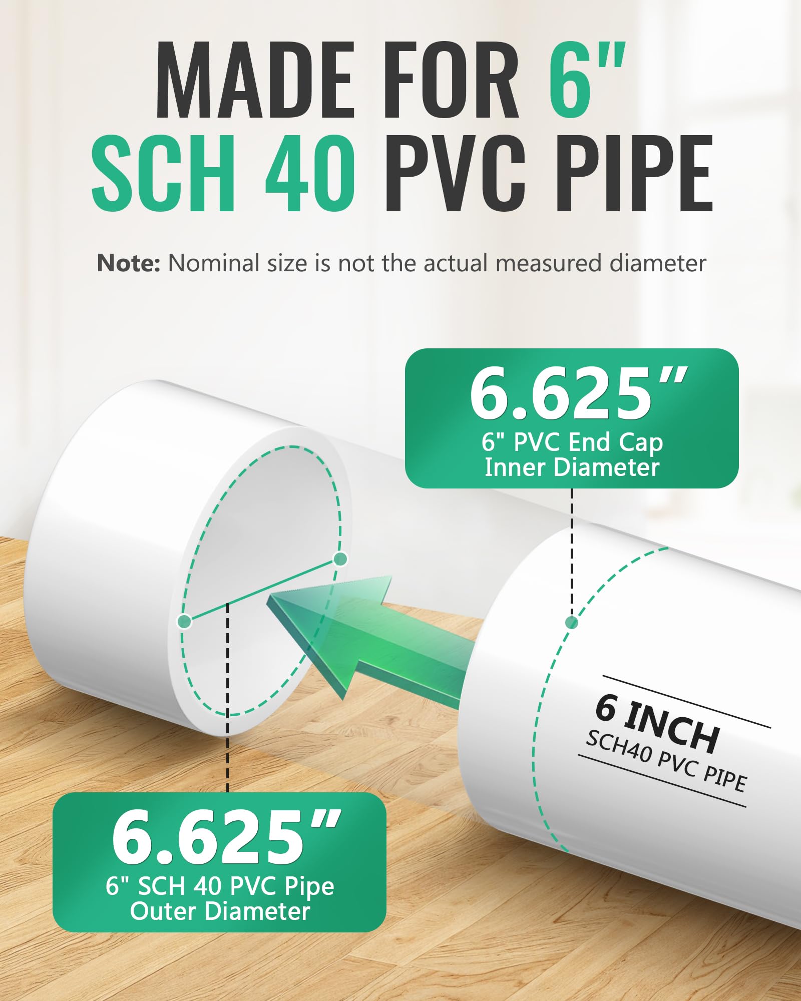 Sevenjungle white PVC end cap delivers durable, weather-resistant coverage for outdoor irrigation.