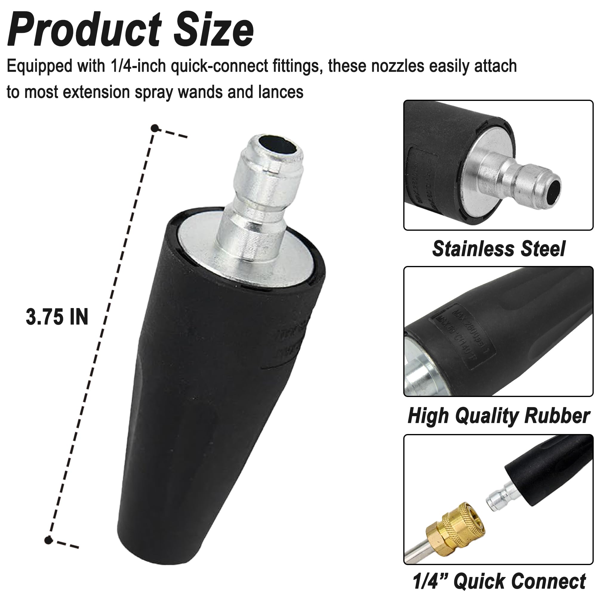 Sevensool nozzle fits Greenworks washers for versatile outdoor cleaning tasks