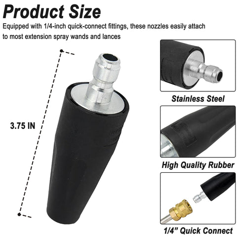 Sevensool nozzle fits Greenworks washers for versatile outdoor cleaning tasks