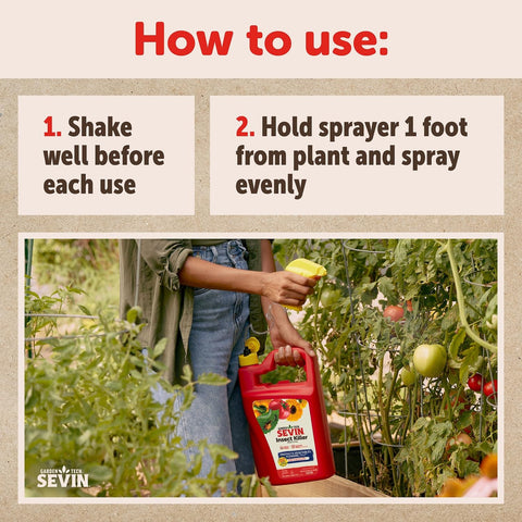 Sevin kills aphids on leaves for quick garden relief.